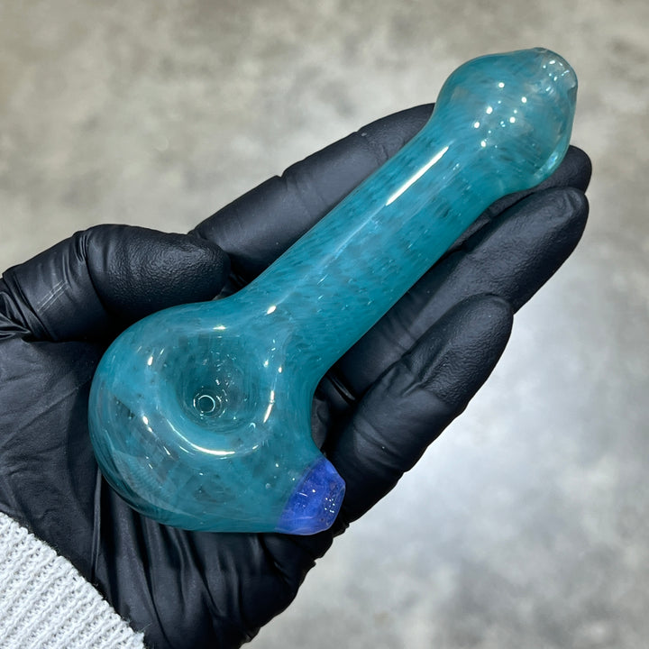 Blue Beach Glass Spoon Glass Pipe Cose Glass   