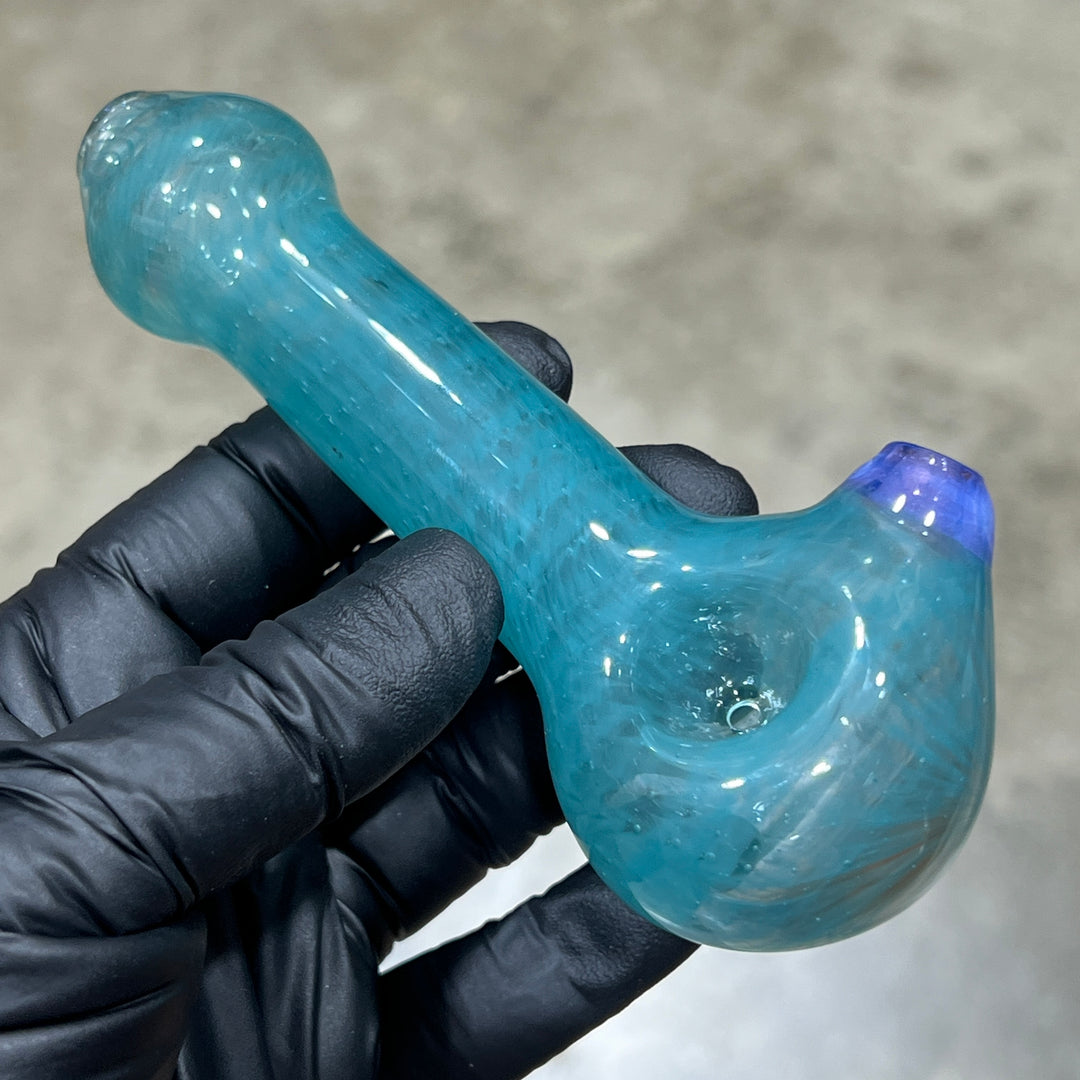 Blue Beach Glass Spoon Glass Pipe Cose Glass   