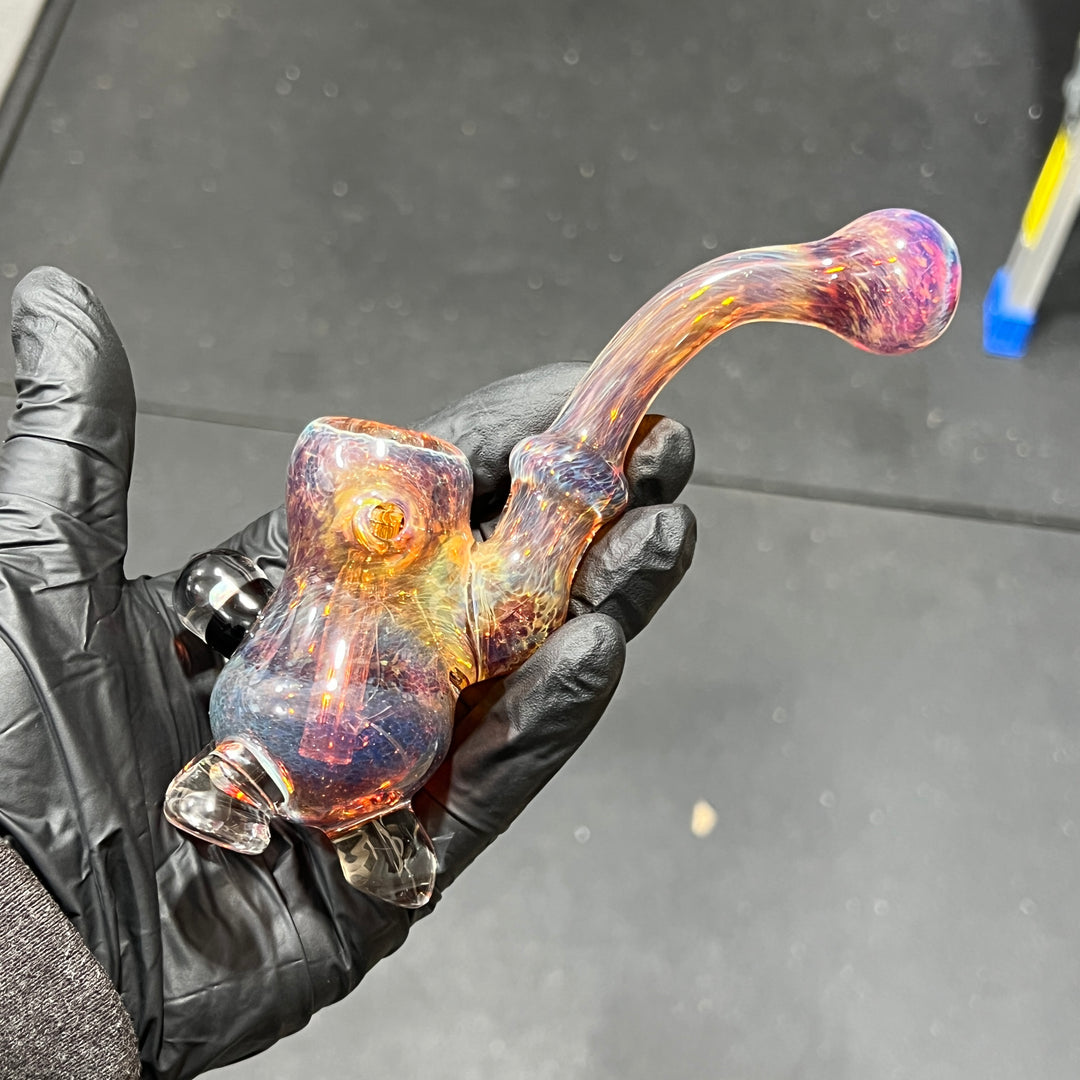 Sunset Opal Sherlock Bubbler Glass Pipe Beezy Glass