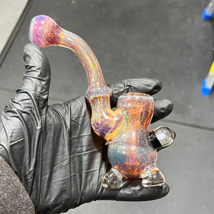 Sunset Opal Sherlock Bubbler Glass Pipe Beezy Glass