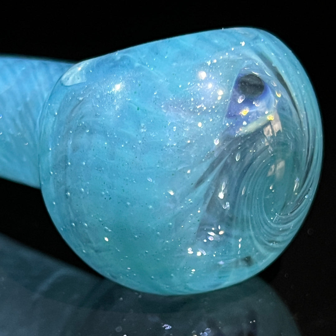 Blue Beach Glass Spoon Glass Pipe Cose Glass   