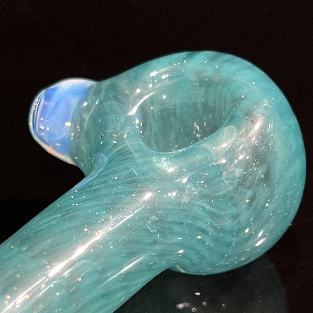 Blue Beach Glass Spoon Glass Pipe Cose Glass   