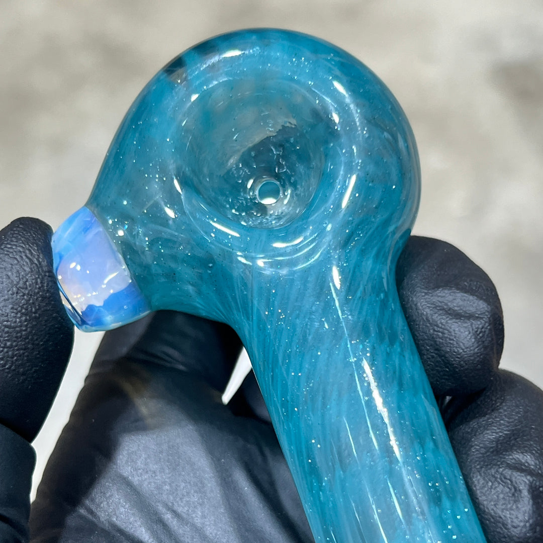 Blue Beach Glass Spoon Glass Pipe Cose Glass   