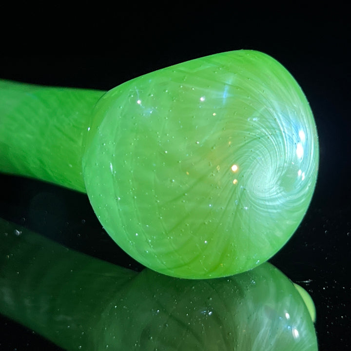 Green Leaf Spoon Glass Pipe Cose Glass   