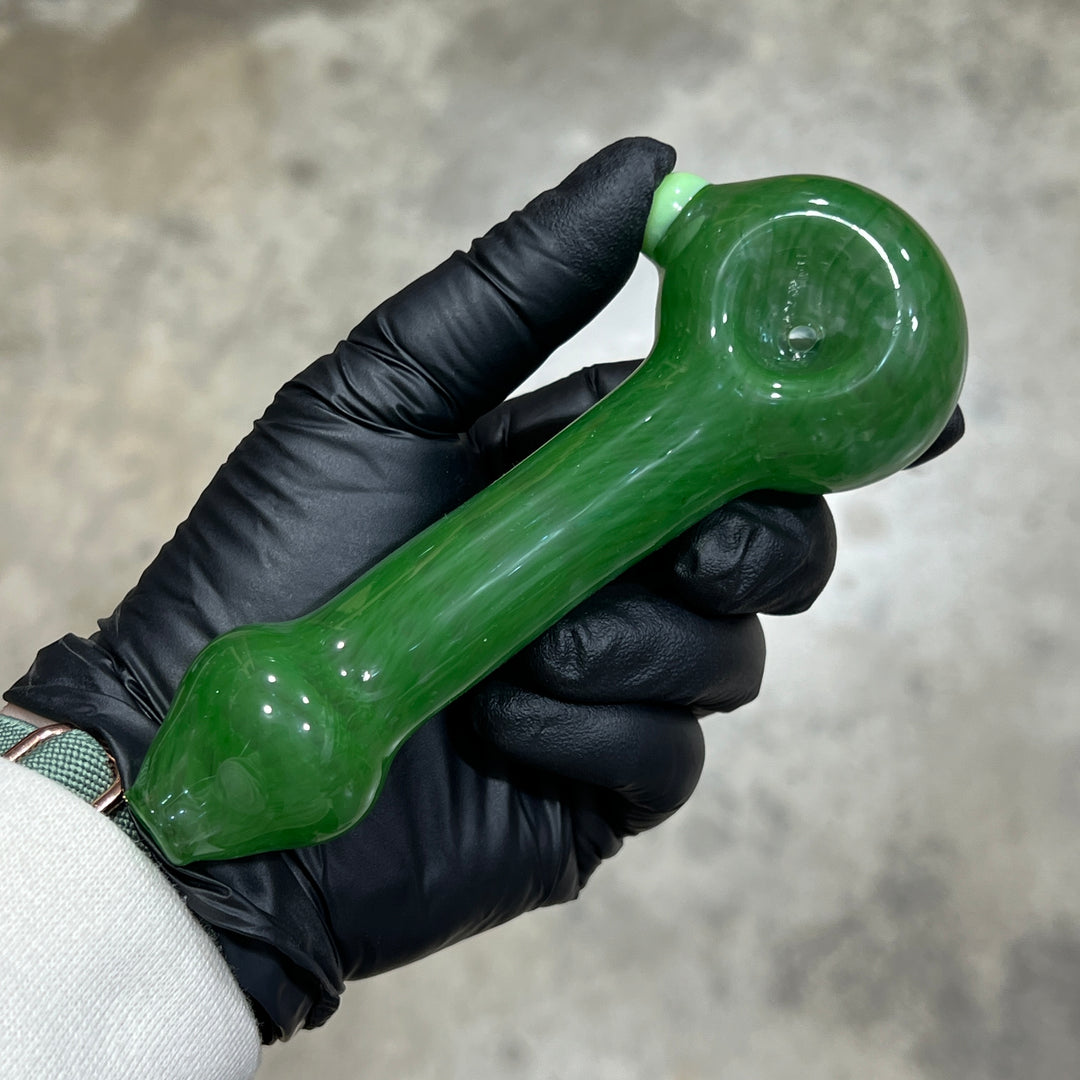 Green Leaf Spoon Glass Pipe Cose Glass   