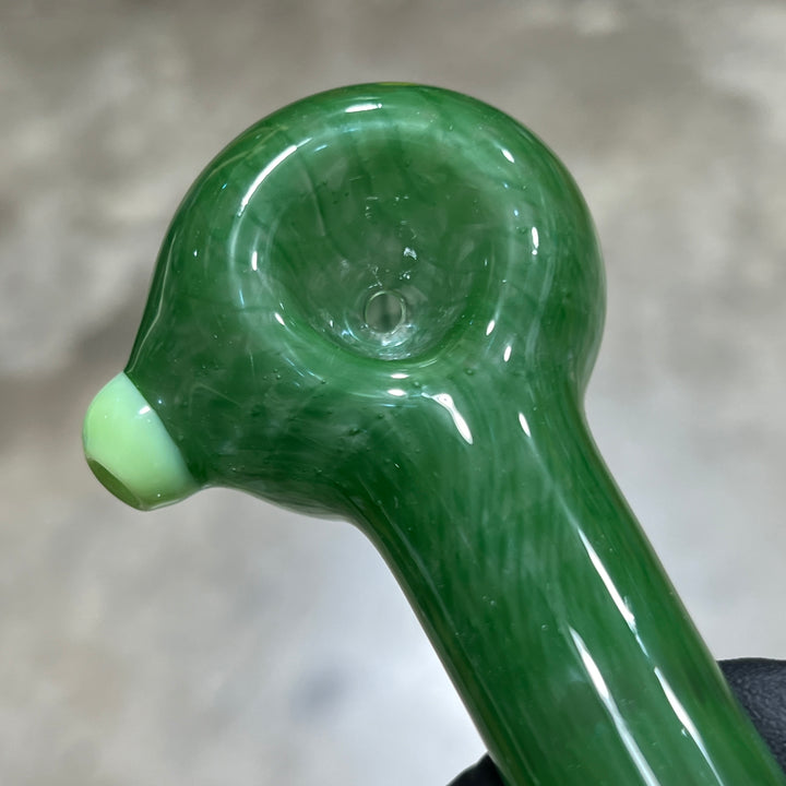 Green Leaf Spoon Glass Pipe Cose Glass   