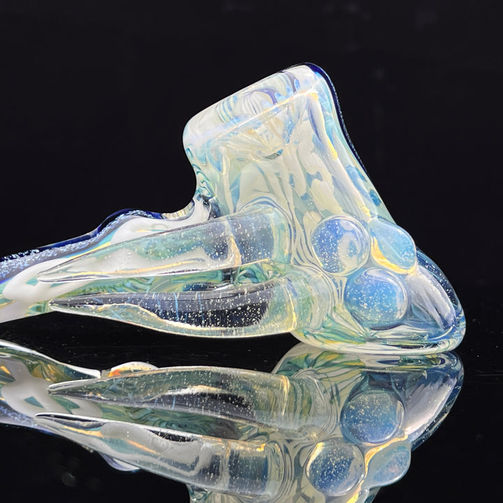 Horned Dichro Hammer + Sky Blue Marble Hammer Combo Glass Pipe Jeff Cooper   