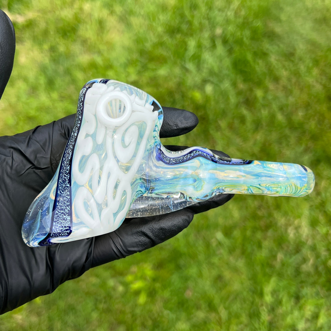 Horned Dichro Hammer + Sky Blue Marble Hammer Combo Glass Pipe Jeff Cooper   