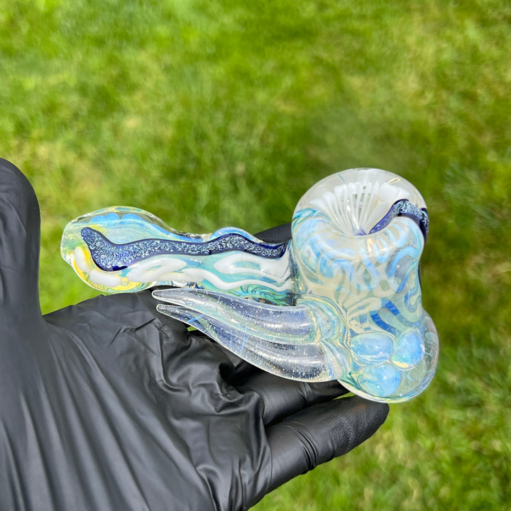 Horned Dichro Hammer + Sky Blue Marble Hammer Combo Glass Pipe Jeff Cooper   