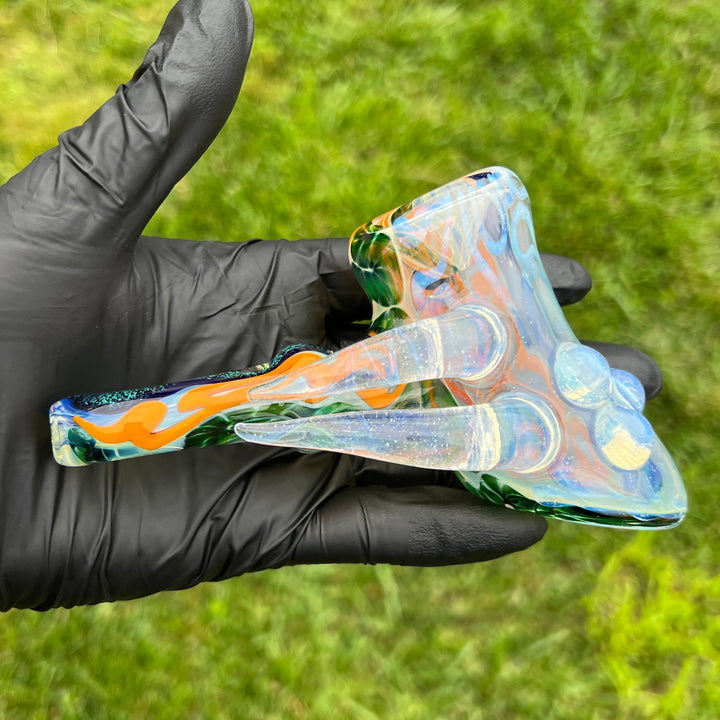 Horned Dichro Hammer Glass Pipe Jeff Cooper   