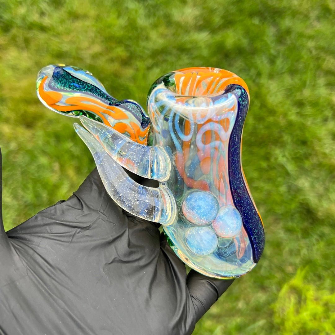 Horned Dichro Hammer Glass Pipe Jeff Cooper   