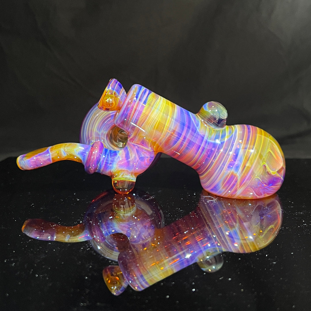 Purple Bubbler 10 MM Glass Pipe Slob Glass   