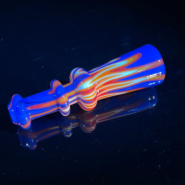 Fire Wig Wag Chillum Glass Pipe TG   