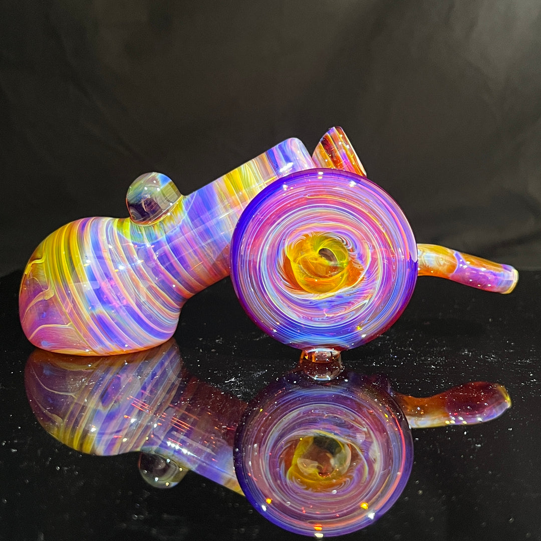 Purple Bubbler 10 MM Glass Pipe Slob Glass   