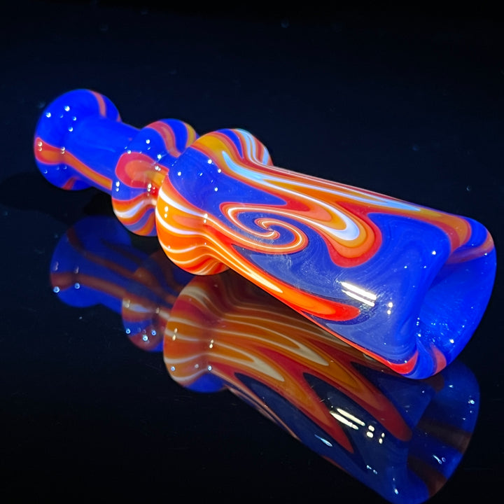 Fire Wig Wag Chillum Glass Pipe TG   