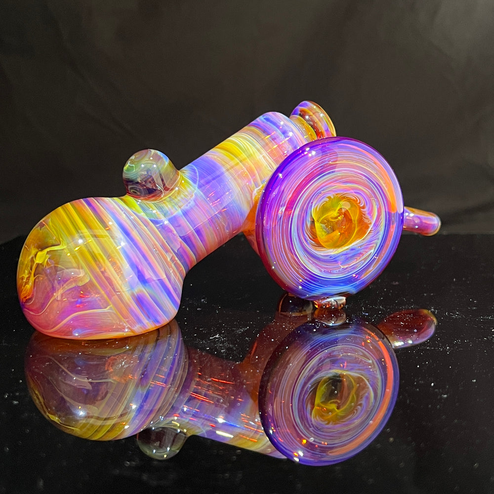 Purple Bubbler 10 MM Glass Pipe Slob Glass   