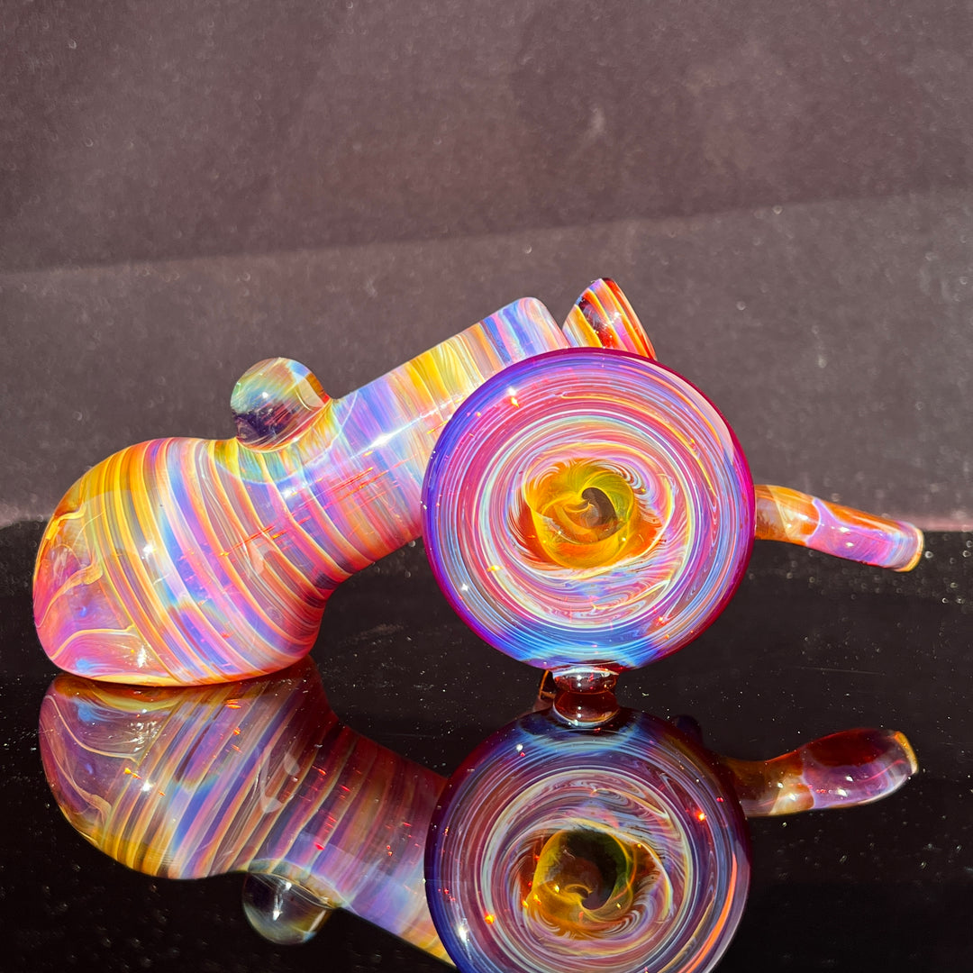 Purple Bubbler 10 MM Glass Pipe Slob Glass   