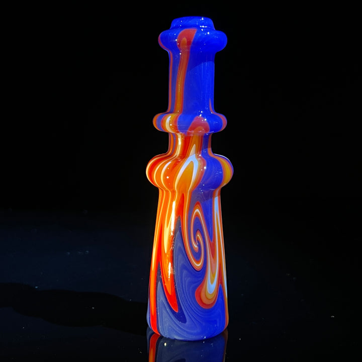 Fire Wig Wag Chillum Glass Pipe TG   