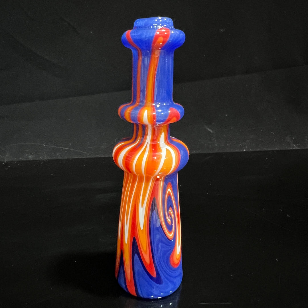 Fire Wig Wag Chillum Glass Pipe TG   