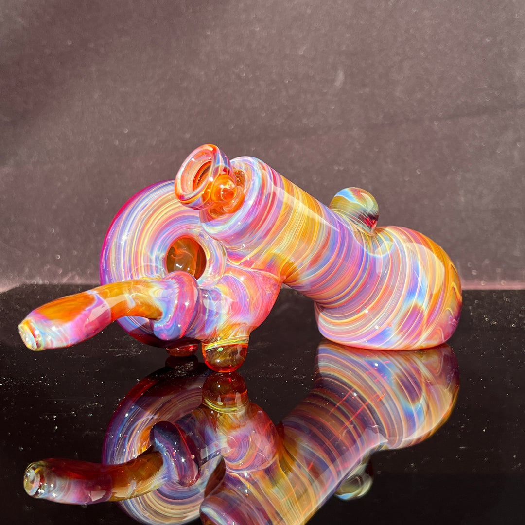 Purple Bubbler 10 MM Glass Pipe Slob Glass   