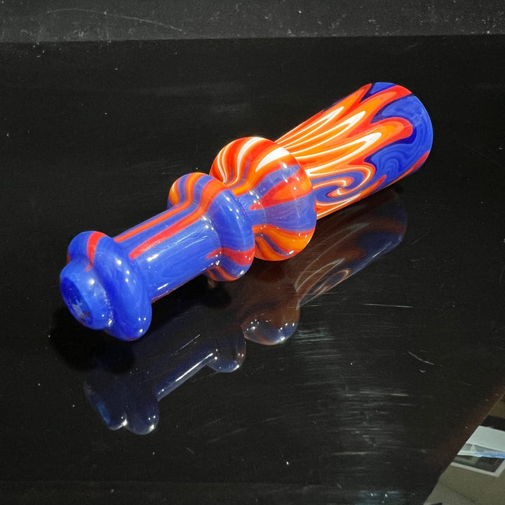 Fire Wig Wag Chillum Glass Pipe TG   