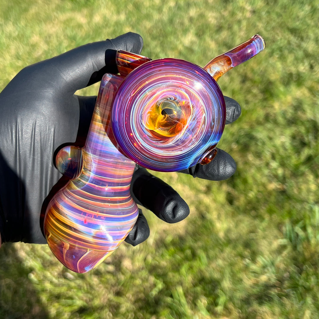 Purple Bubbler 10 MM Glass Pipe Slob Glass   