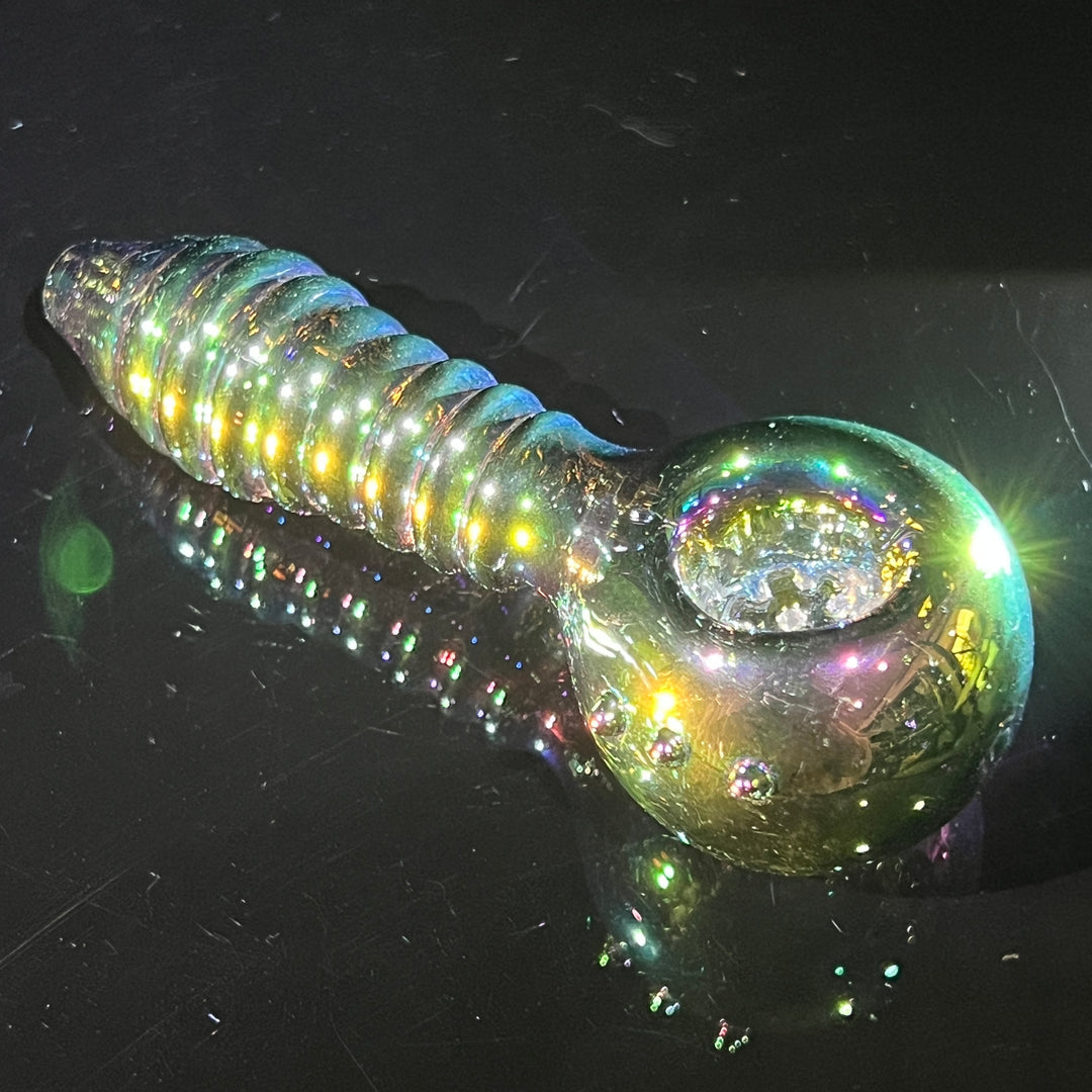 Irridescent Ripple Pipe Glass Pipe TG   