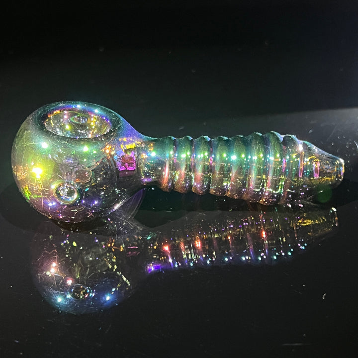 Irridescent Ripple Pipe Glass Pipe TG   