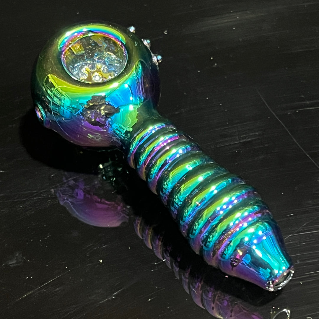 Irridescent Ripple Pipe Glass Pipe TG   