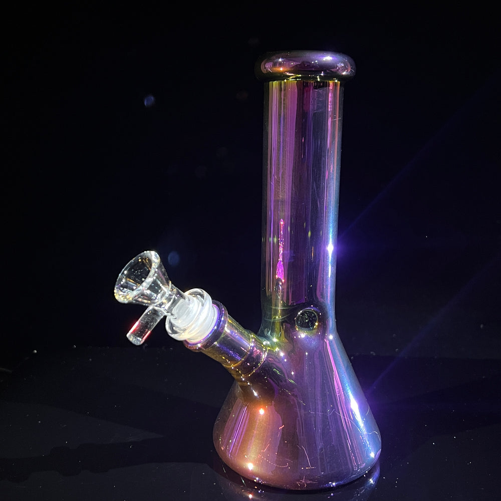 Lustrous Purple Iridescent Bong 8" Glass Pipe TG   