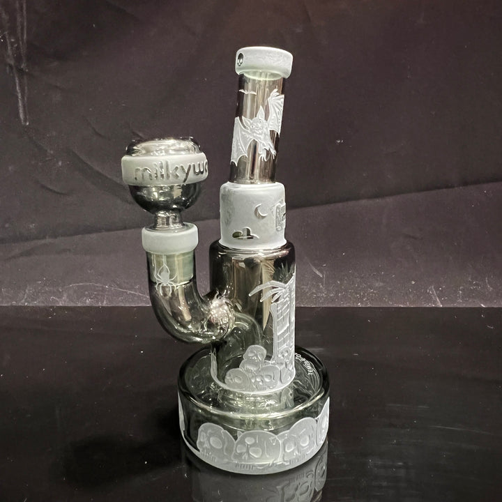 Temple of the Dragon 7" Dab Rig Glass Pipe Milkyway   