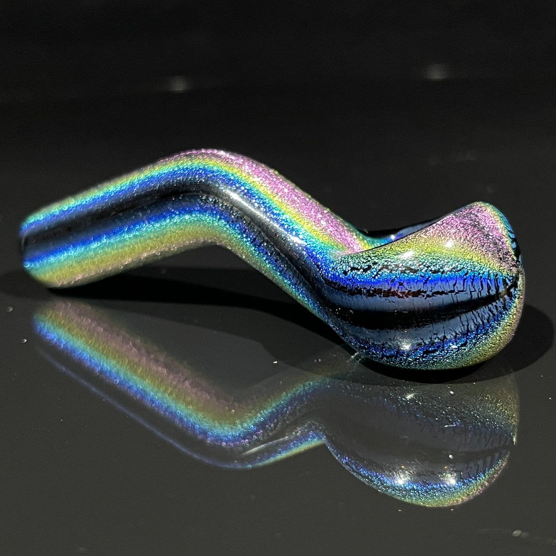 Celestial Glitter Dichro Pocket Sherlock Glass Pipe Jellyfish Glass