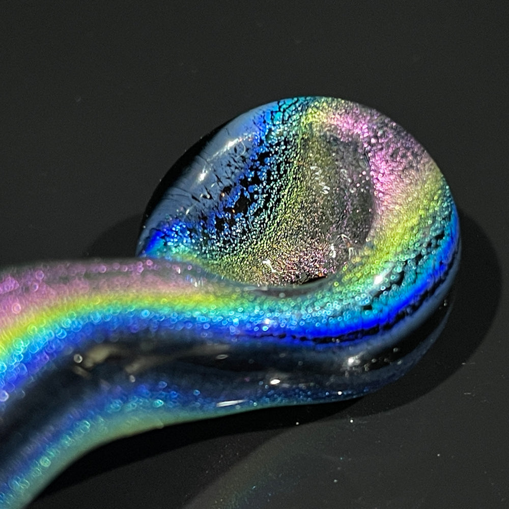 Celestial Glitter Dichro Pocket Sherlock Glass Pipe Jellyfish Glass