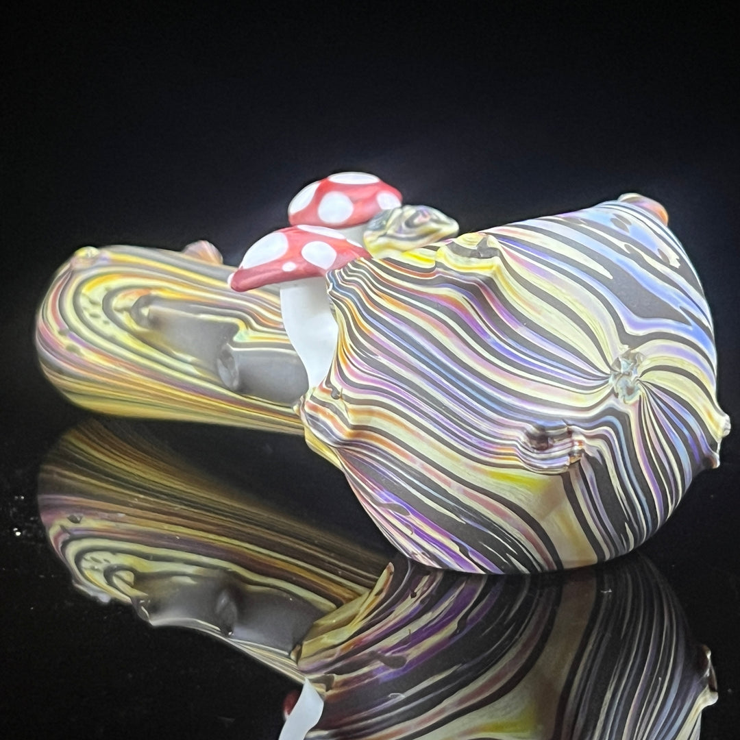 Woodgrain Shroom Branch Spoon Glass Pipe Wazoo Glass