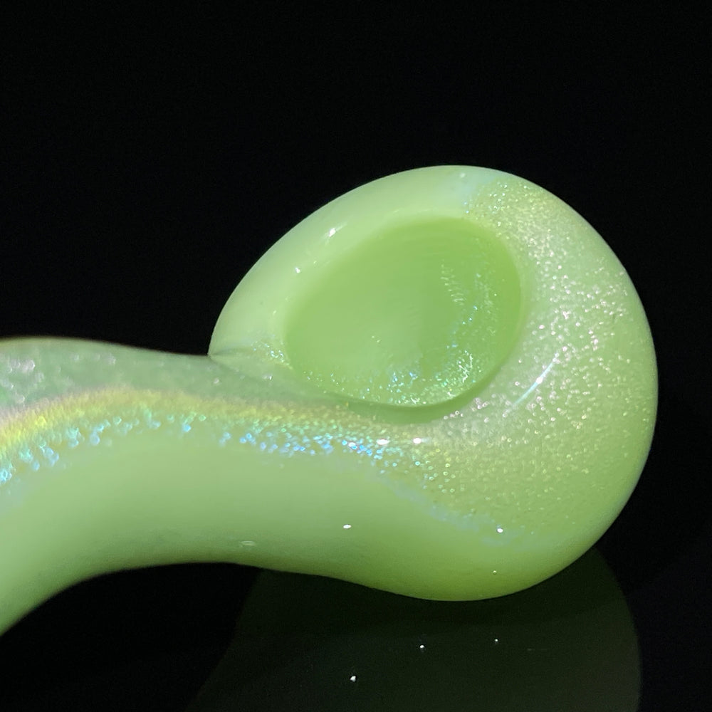 Key Lime Dichro Pocket Sherlock Glass Pipe Jellyfish Glass