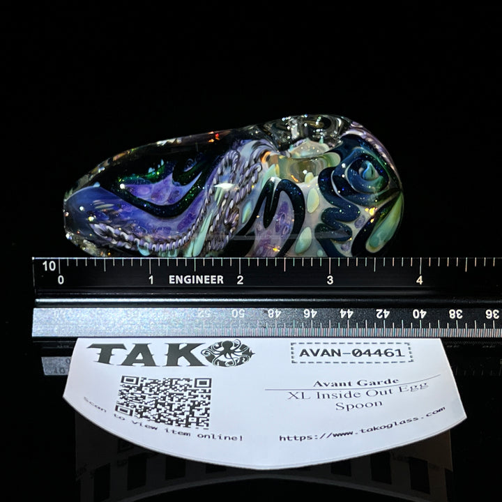 XL Inside Out Egg Spoon Glass Pipe Avant Garde   