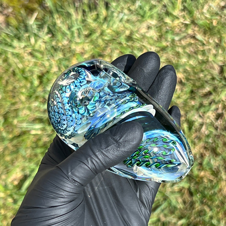 XL Inside Out Egg Spoon Glass Pipe Avant Garde   