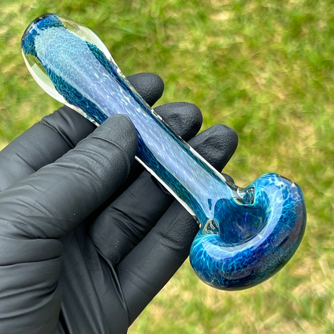 Blue Sea Sparkle Pipe Glass Pipe Beezy Glass   