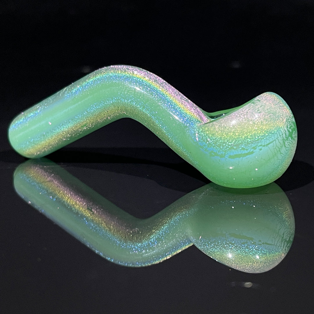 Pistachio Cream Dichro Pocket Sherlock Glass Pipe Jellyfish Glass