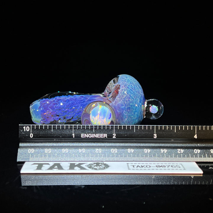 Purple Nebula Pocket Pipe with Opal Spheres Glass Pipe Tako Glass   
