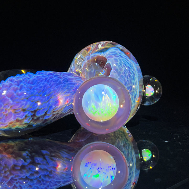 Purple Nebula Pocket Pipe with Opal Spheres Glass Pipe Tako Glass   