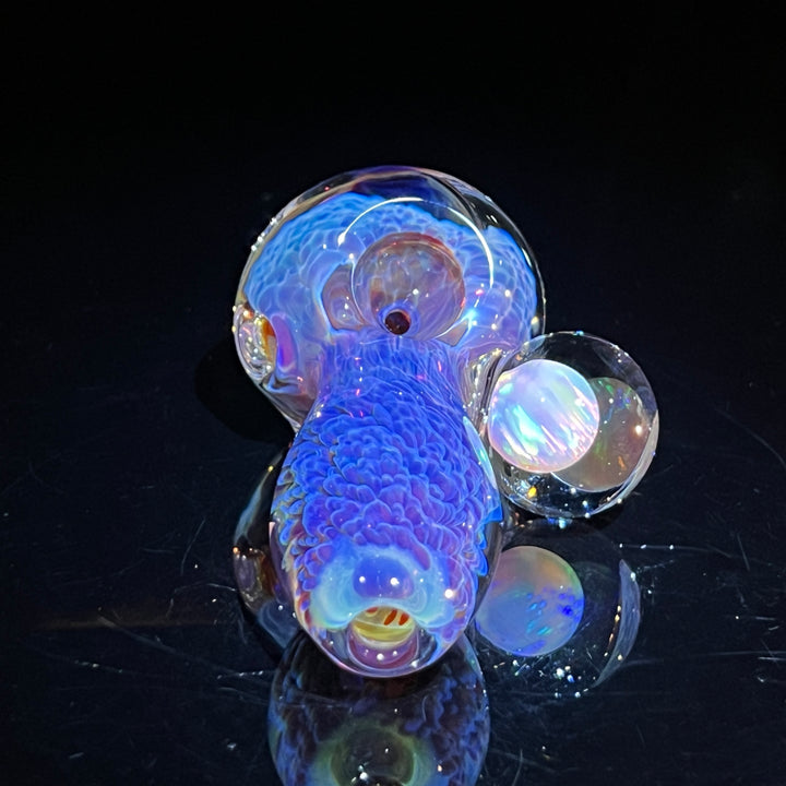 Purple Nebula Pocket Pipe with Opal Spheres Glass Pipe Tako Glass   