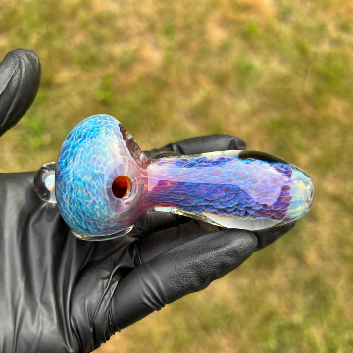Purple Nebula Pocket Pipe with Opal Spheres Glass Pipe Tako Glass   