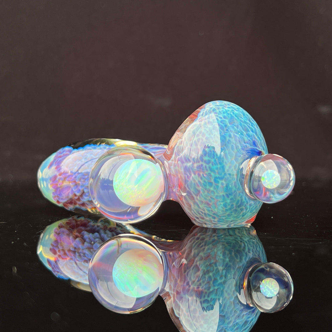 Purple Nebula Pocket Pipe with Opal Spheres Glass Pipe Tako Glass   