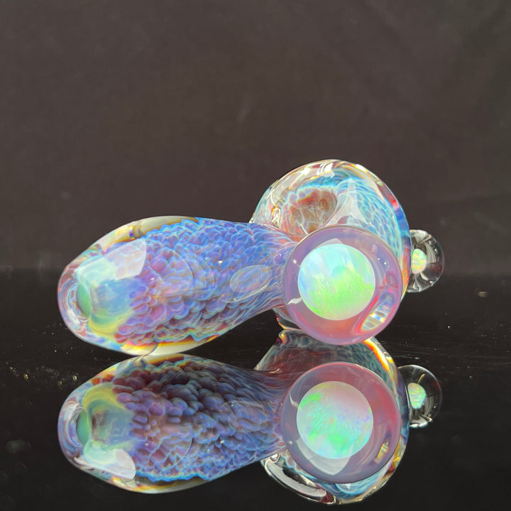 Purple Nebula Pocket Pipe with Opal Spheres Glass Pipe Tako Glass   