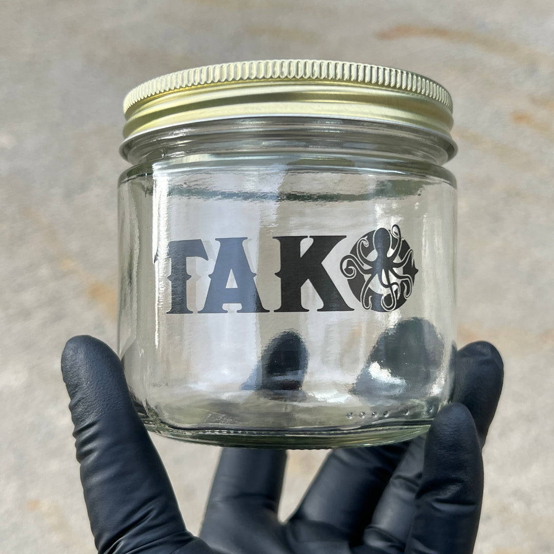 Tako Label 12 oz Jar  Tako Glass   