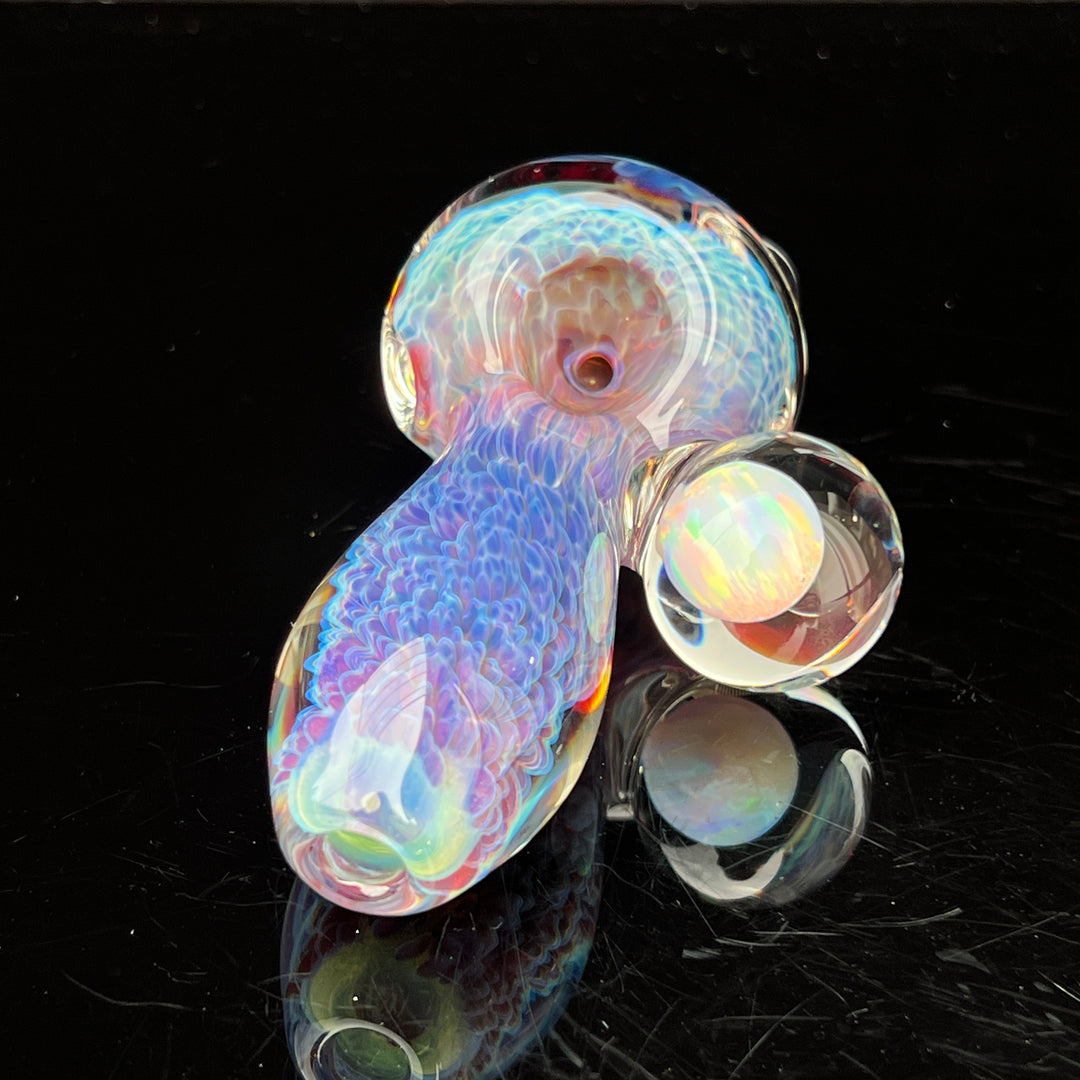 Purple Nebula Pocket Pipe with Opal Spheres Glass Pipe Tako Glass   