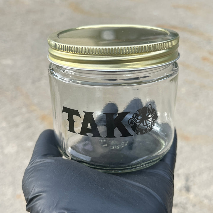 Tako Label 12 oz Jar  Tako Glass   