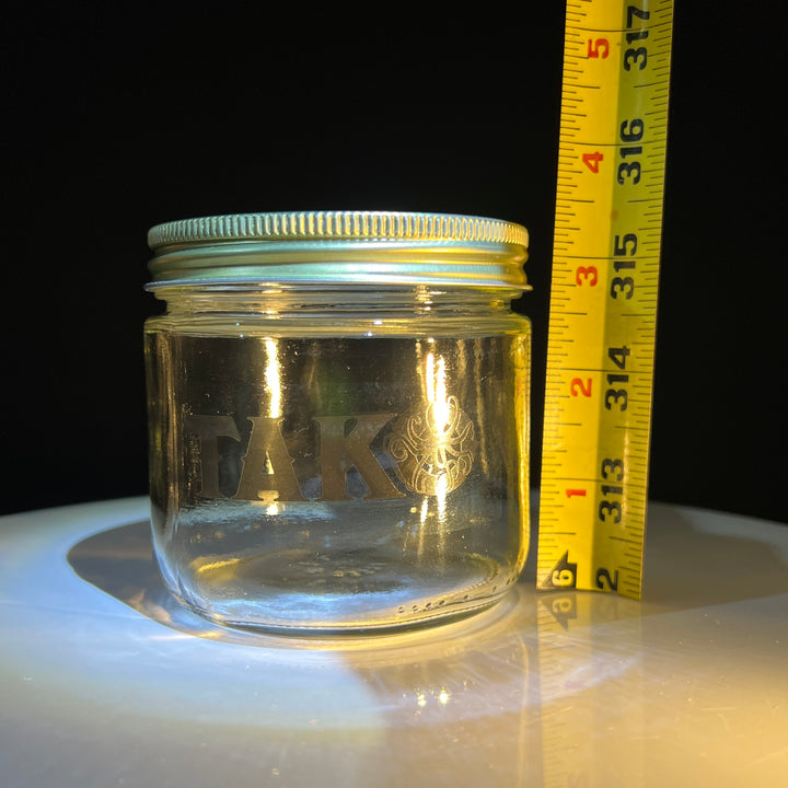 Tako Label 12 oz Jar  Tako Glass   