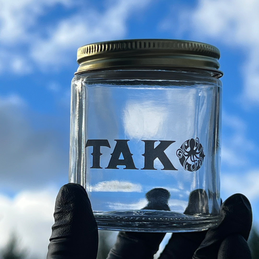 Tako Label 4 oz Jar  Tako Glass   